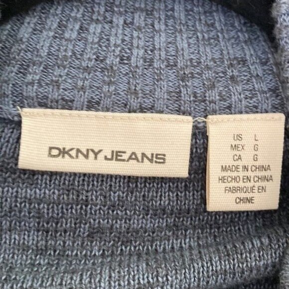 DKNY cardigan  sweater mens zip down long sleeves in size L - Picture 7 of 10